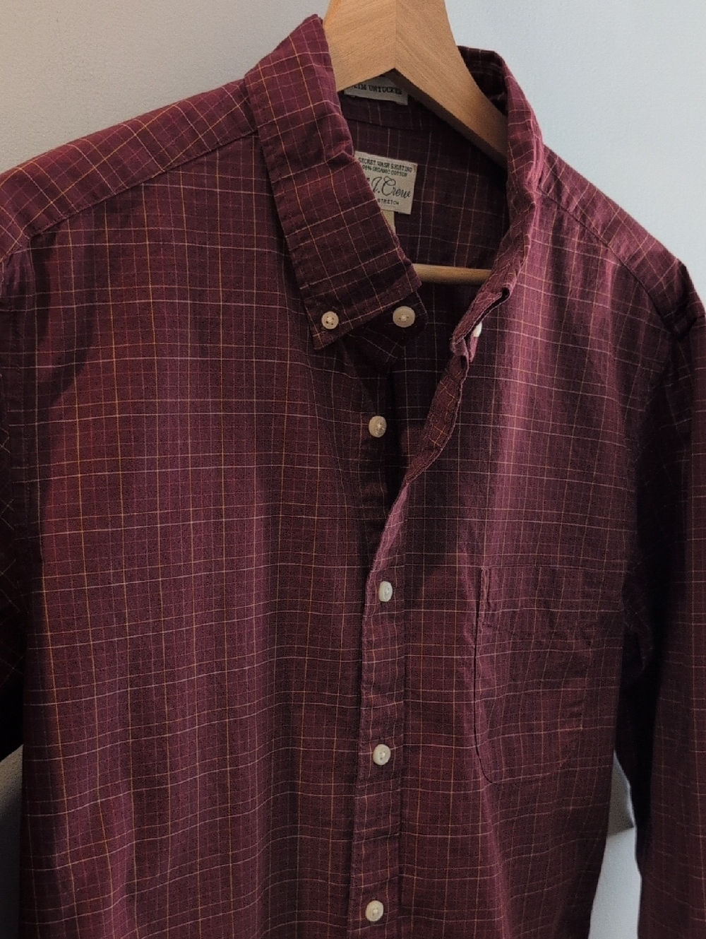 J. Crew Men's Medium Slim Untucked Stretch Long Sleeve Button Down Style #AC050